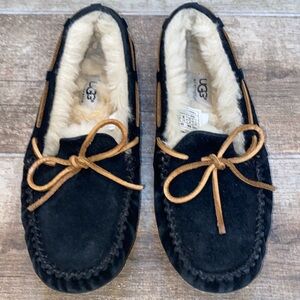 Black Ugg moccasin slippers